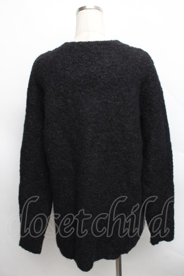 画像2: Candy Stripper / くまフェイスニット  黒 S-25-12-16-022-PU-TO-HR-ZT1220S (2)