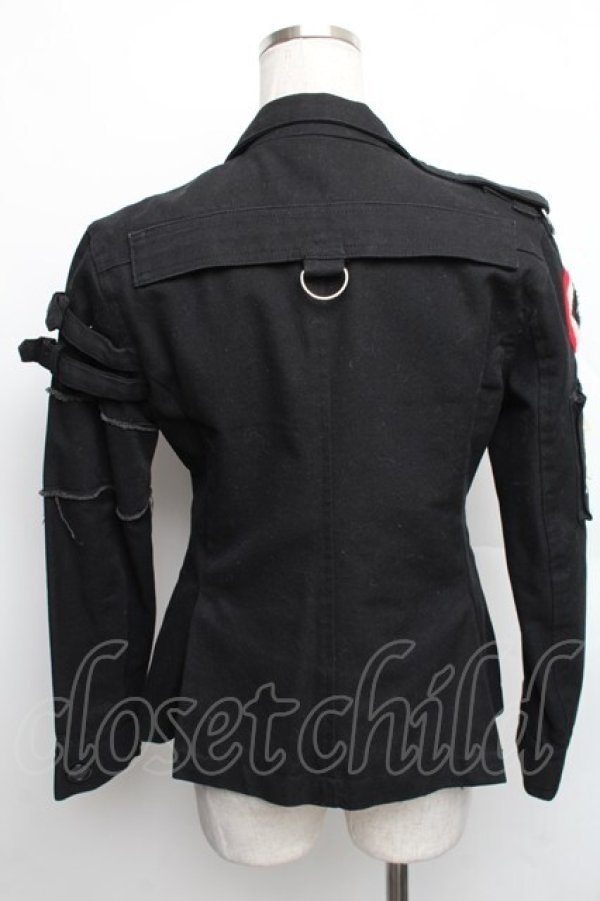 画像2: STIGMATA / パンクミリタリージャケット  黒 S-25-12-16-024-GO-JA-HR-ZS (2)