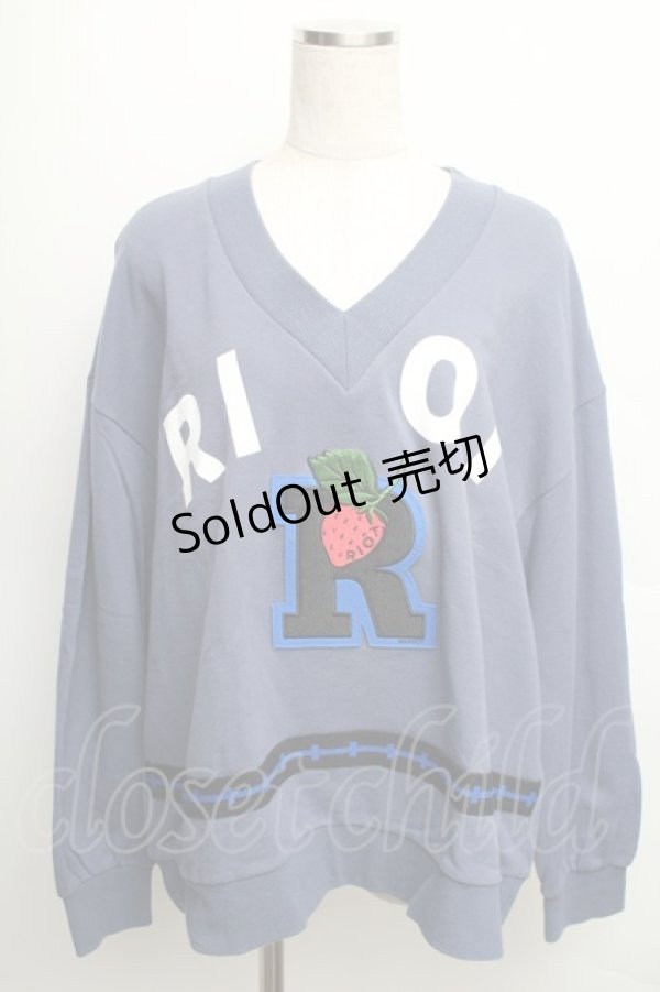 画像1: 【SALE】MILKBOY / RIOT Vネック   紺 S-25-12-16-028-MB-TO-HR-ZT521 (1)