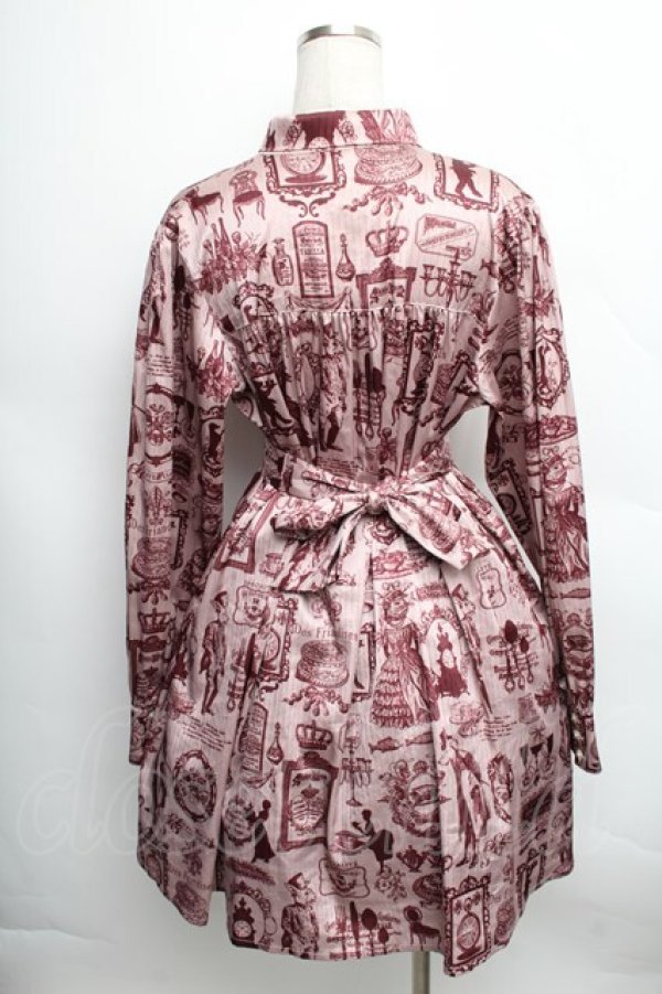 画像2: EXCENTRIQUE / Chocolate boxワンピース  ワイン S-25-12-16-030-EL-OP-AS-ZS (2)