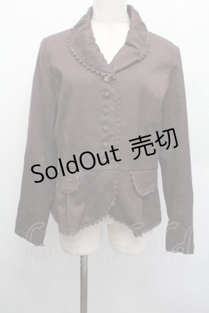 画像: axes femme / 薔薇ボタンジャケット  ブラウン S-25-12-17-032-AX-JA-AS-ZS