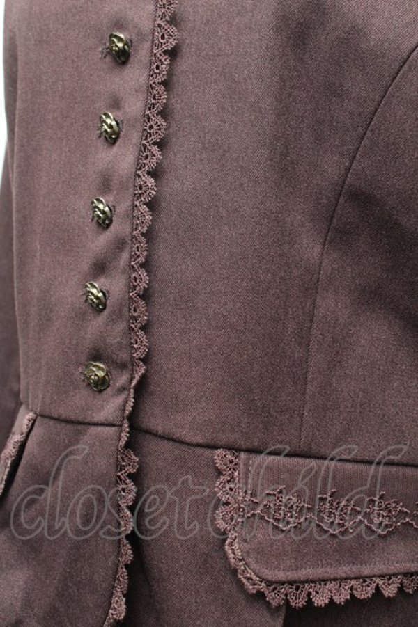 画像4: axes femme / 薔薇ボタンジャケット  ブラウン S-25-12-17-032-AX-JA-AS-ZS (4)