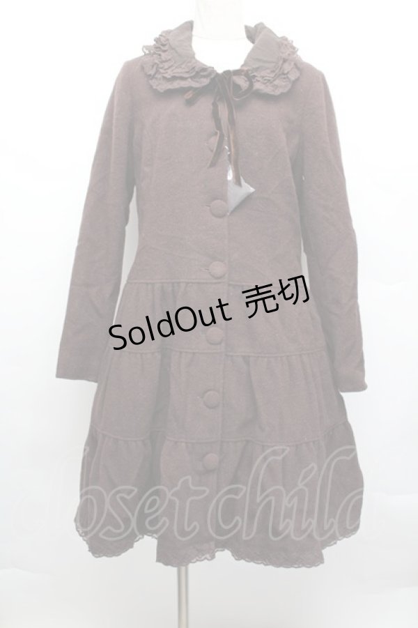 画像1: PINK HOUSE / 襟付きティアードロングコート  ブラウン S-25-12-17-033-LO-CO-AS-ZS (1)