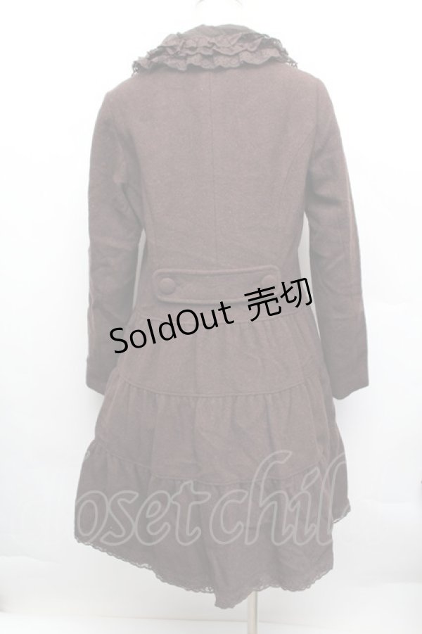 画像2: PINK HOUSE / 襟付きティアードロングコート  ブラウン S-25-12-17-033-LO-CO-AS-ZS (2)