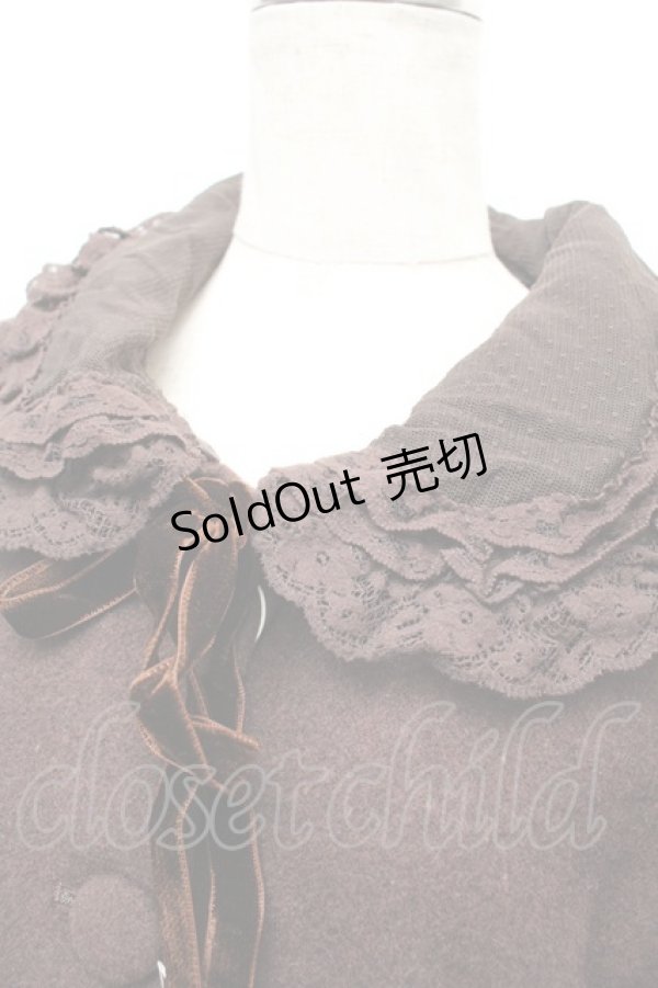 画像3: PINK HOUSE / 襟付きティアードロングコート  ブラウン S-25-12-17-033-LO-CO-AS-ZS (3)