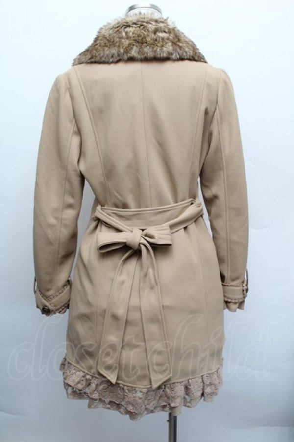 画像2: axes femme / お花モチーフコート  ベージュ S-25-12-17-036-AX-CO-AS-ZS (2)