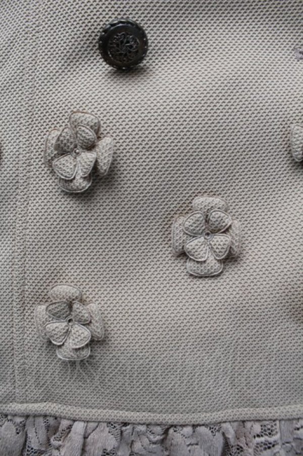 画像3: axes femme / お花モチーフコート  ベージュ S-25-12-17-036-AX-CO-AS-ZS (3)