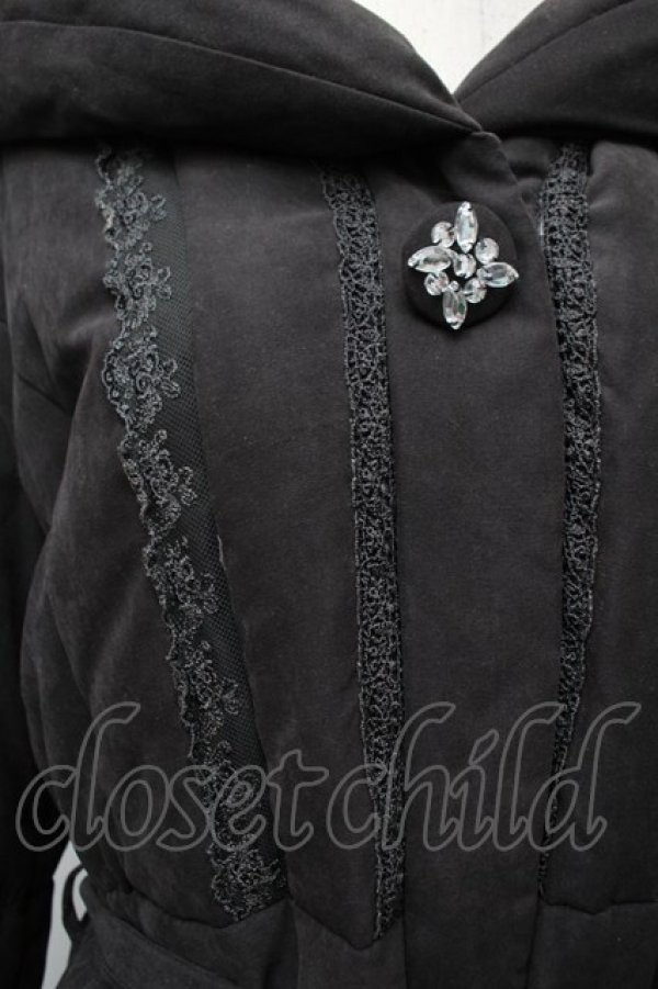 画像3: axes femme / ウエストシャーリングダウンコート  黒 S-25-12-17-038-AX-CO-HR-ZS (3)