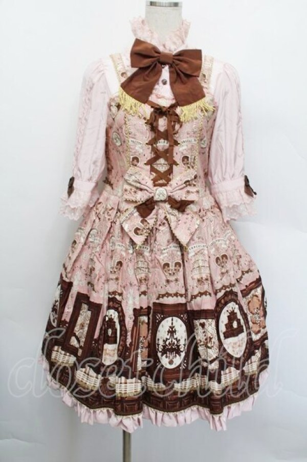 画像1: Angelic Pretty / Musee du Chocolat ワンピース  ピンク S-25-12-17-040-AP-OP-AS-ZS (1)