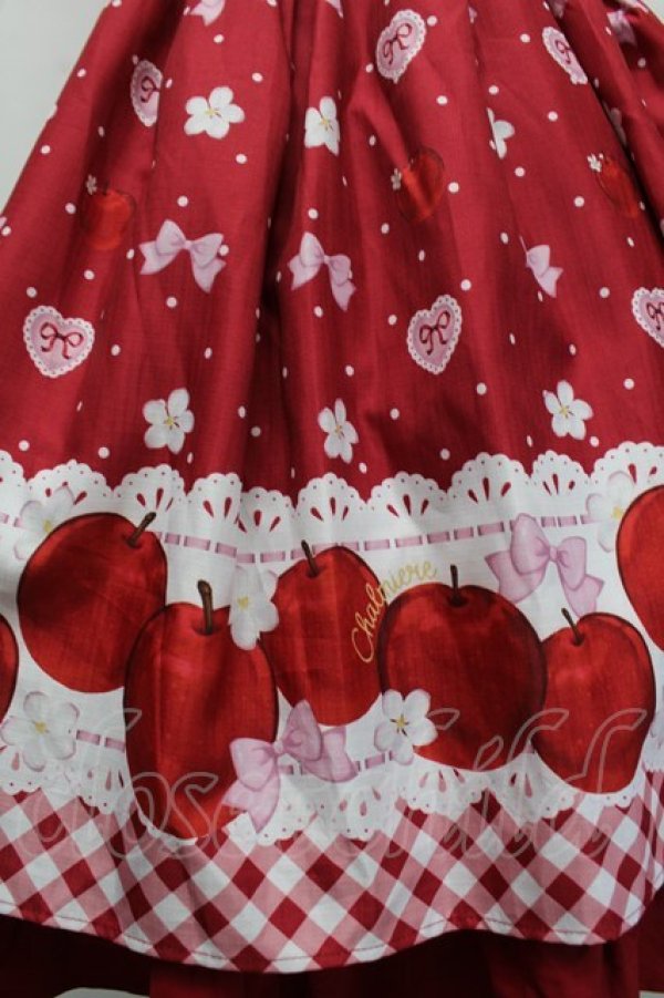 画像3: Chalmiere / スウィーティアップルジャンパースカート  赤 S-25-12-17-042-AX-OP-AS-ZS (3)