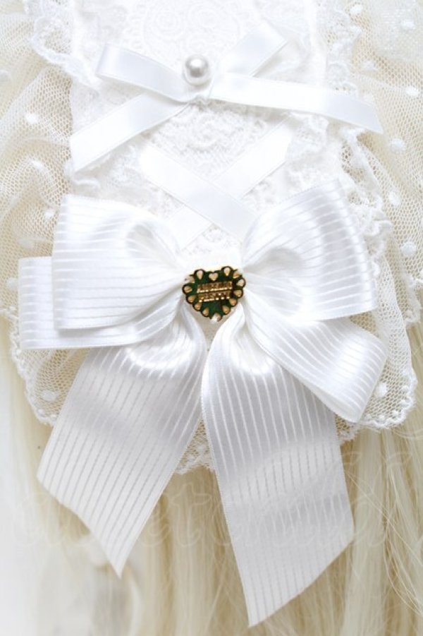 画像4: Angelic Pretty / レースハートチャームバラレースヘッドドレス  白 S-25-12-17-005-AP-AC-AS-ZS (4)