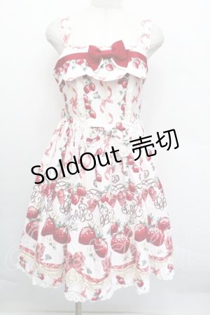 画像: BABY,THE STARS SHINE BRIGHT / Juicy BABY Love Love Berries柄スカラップジャンパースカート  ピンク S-25-12-17-044-BA-OP-AS-ZS