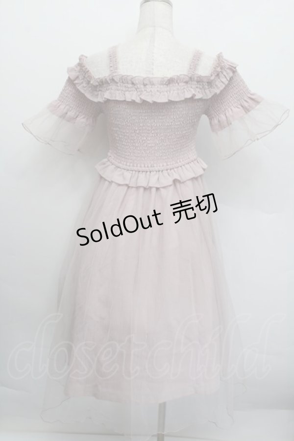 画像2: LIZ LISA / シャーリングチュール重ねワンピース  ピンク S-25-12-17-045-LO-OP-AS-ZS (2)