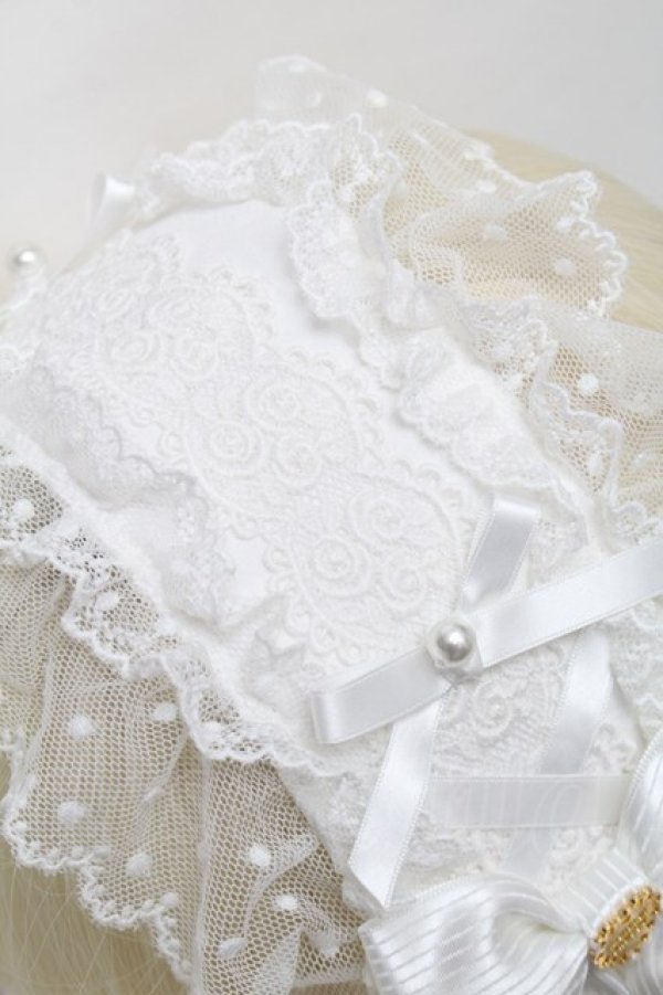 画像5: Angelic Pretty / レースハートチャームバラレースヘッドドレス  白 S-25-12-17-005-AP-AC-AS-ZS (5)