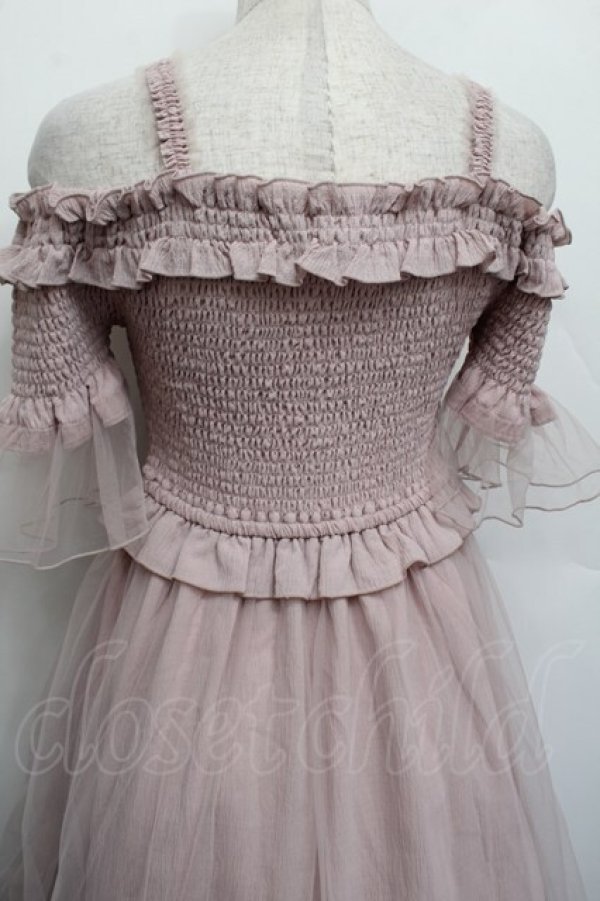 画像3: LIZ LISA / シャーリングチュール重ねワンピース  ピンク S-25-12-17-045-LO-OP-AS-ZS (3)