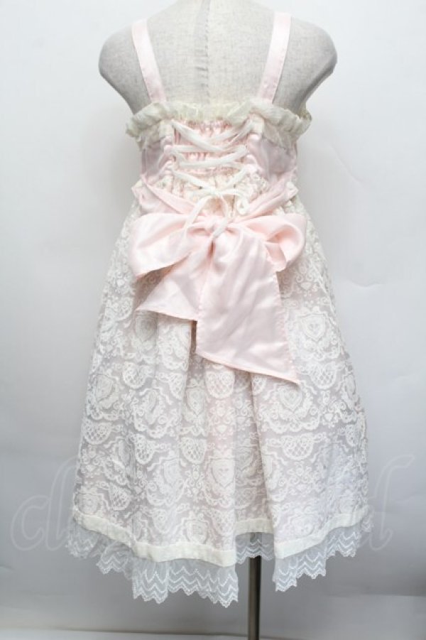 画像2: BABY,THE STARS SHINE BRIGHT / Victorian Secret KEY柄ベビードールジャンパースカート  ピンク S-25-12-17-047-BA-OP-AS-ZS (2)