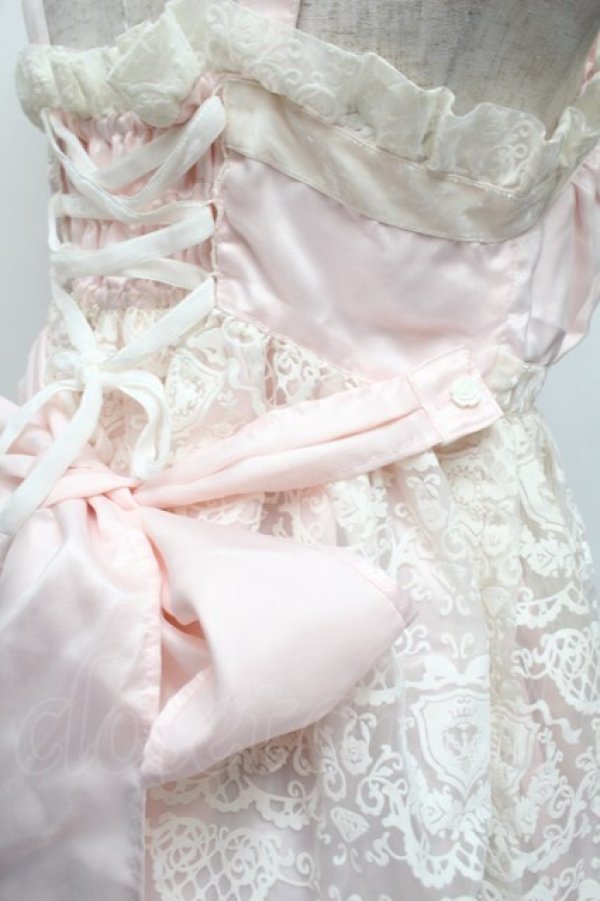 画像3: BABY,THE STARS SHINE BRIGHT / Victorian Secret KEY柄ベビードールジャンパースカート  ピンク S-25-12-17-047-BA-OP-AS-ZS (3)