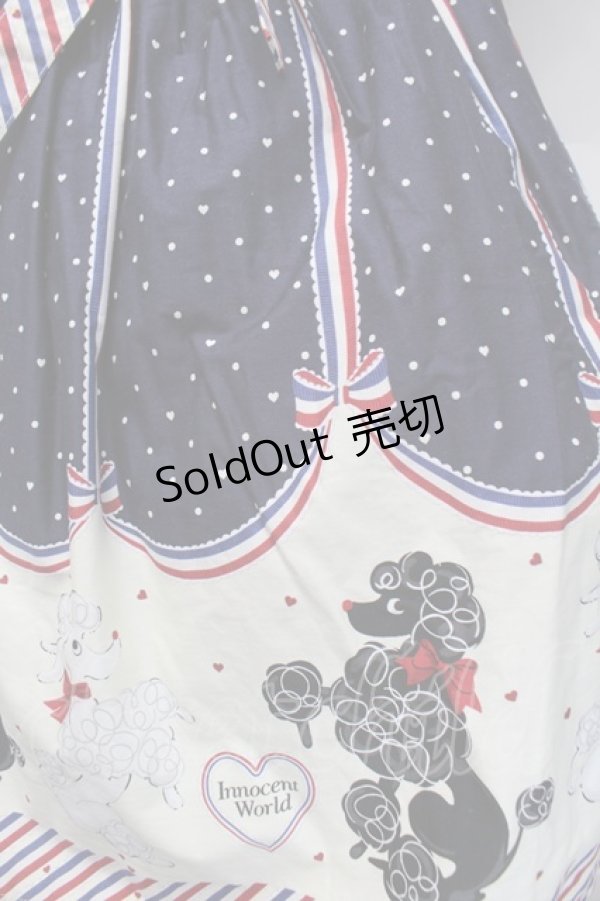 画像2: Innocent World / フレンチプードルシャーリングワンピース M 紺 S-25-12-17-051-IW-OP-AS-ZS (2)