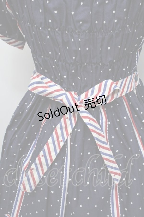 画像4: Innocent World / フレンチプードルシャーリングワンピース M 紺 S-25-12-17-051-IW-OP-AS-ZS (4)