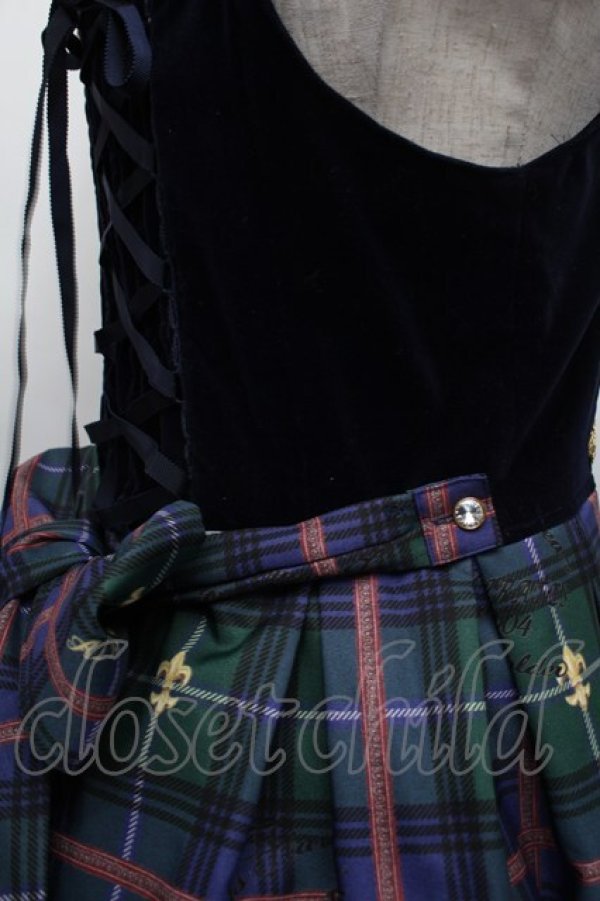 画像3: ALICE and the PIRATES / Royal crown's tea packageジャンパースカートI  グリーン S-25-12-17-052-PA-OP-AS-ZS (3)
