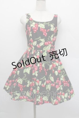 画像: MILK / CHERRY gardenドレス  黒 S-25-12-17-054-ML-OP-AS-ZS