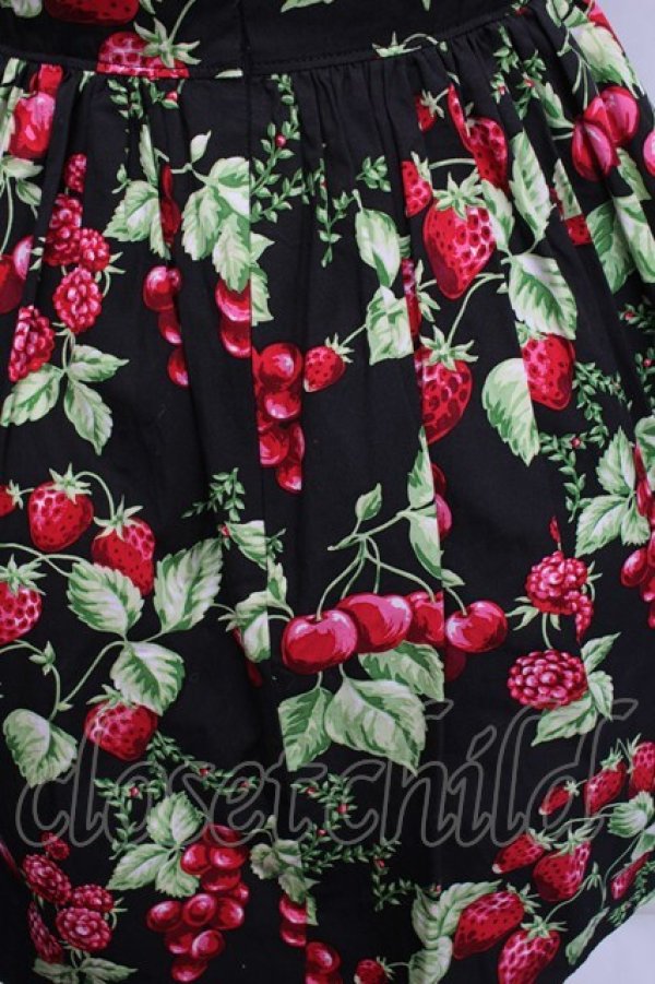 画像3: MILK / CHERRY gardenドレス  黒 S-25-12-17-054-ML-OP-AS-ZS (3)