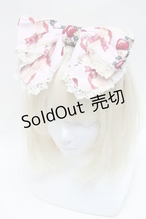 画像: BABY,THE STARS SHINE BRIGHT / Juicy BABY Love Love Berries柄リボンカチューシャ  ピンク S-25-12-17-007-BA-AC-AS-ZS