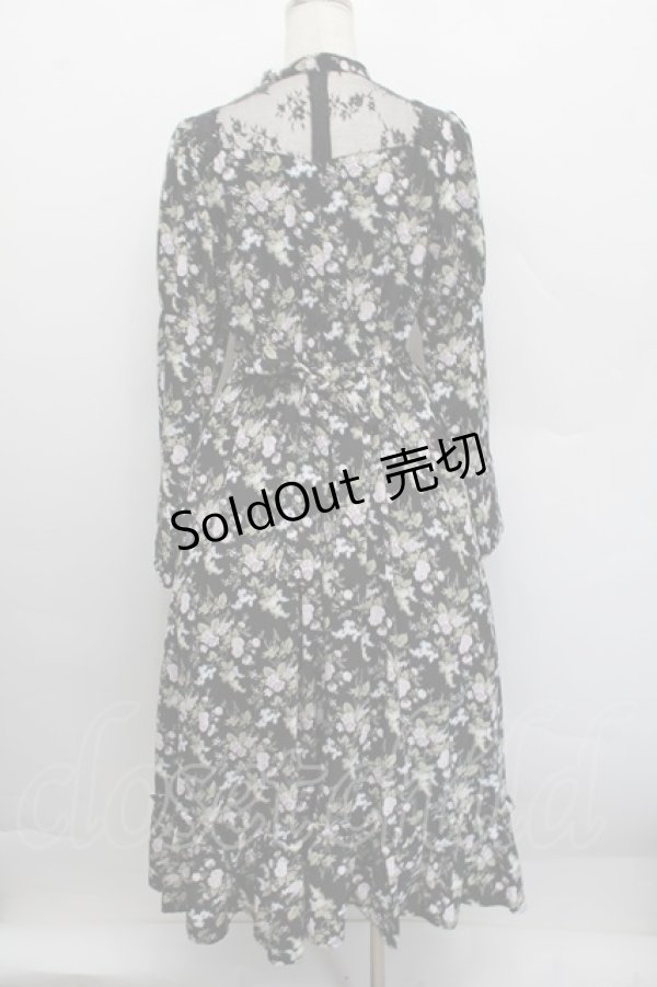 画像2: Kurumi Collaboration / KRハナジゴスリーブワンピース  黒 S-25-12-17-058-LO-OP-AS-ZS (2)