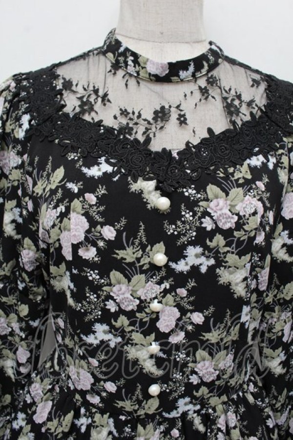 画像3: Kurumi Collaboration / KRハナジゴスリーブワンピース  黒 S-25-12-17-058-LO-OP-AS-ZS (3)