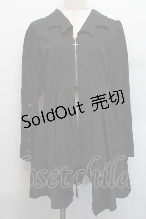 画像: axes femme POETIQUE / コウモリカラーイレヘムジャケット  黒 S-25-12-17-060-AX-JA-AS-ZS