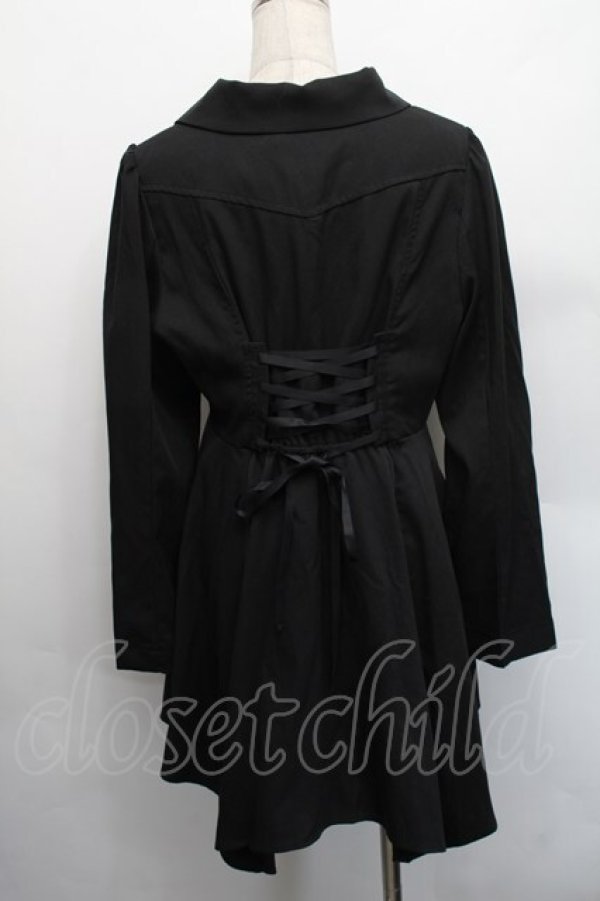 画像2: axes femme POETIQUE / コウモリカラーイレヘムジャケット  黒 S-25-12-17-060-AX-JA-AS-ZS (2)