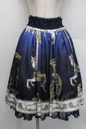 画像: axes femme kawaii / グランドフィナーレミディスカート  紺 S-25-12-17-061-AX-SK-AS-ZS