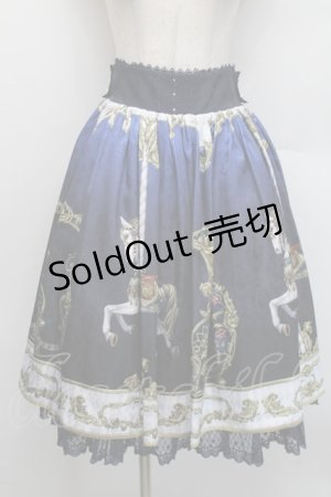 画像: axes femme Kawaii / グランドフィナーレミディスカート  紺 S-25-12-17-061-AX-SK-AS-ZS