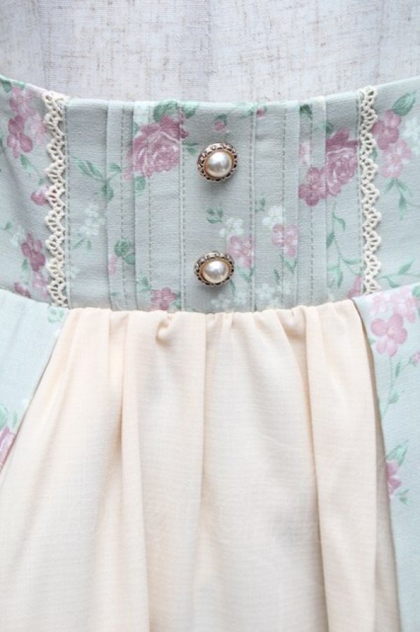 画像3: axes femme kawaii / プティフルールスカート  ミント S-25-12-17-062-AX-SK-AS-ZS (3)