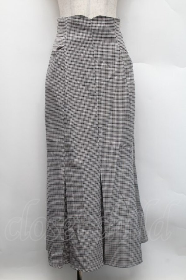 画像1: an another angelus / バックレースアップインバーテッドプリーツスカート  オフｘグリーン S-25-12-17-063-CA-SK-AS-ZS (1)