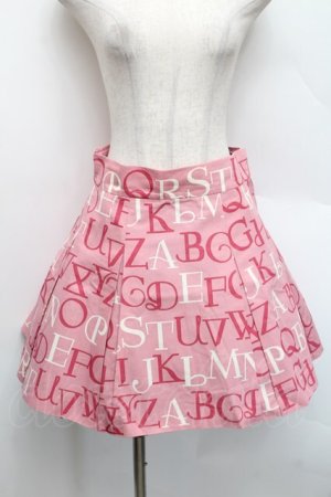 画像: Jane Marple / アルファベットロゴミニスカート  ピンク S-25-12-17-065-JM-SK-AS-ZS