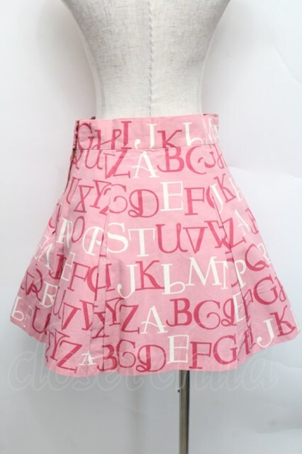 画像2: Jane Marple / アルファベットロゴミニスカート  ピンク S-25-12-17-065-JM-SK-AS-ZS (2)