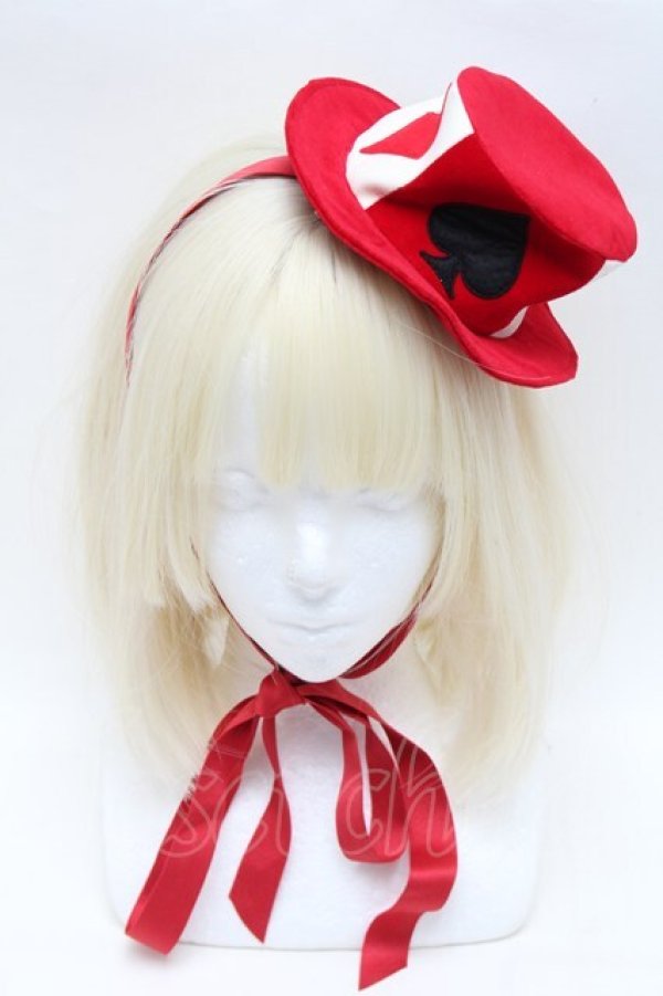 画像2: Angelic Pretty / クィーントランプミニハット  赤 S-25-12-17-009-AP-AC-AS-ZS (2)