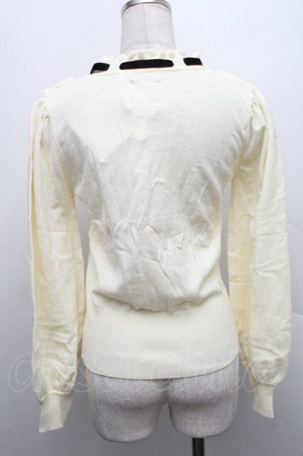 画像2: axes femme / フリルニットプルオーバー  オフ S-25-12-17-017-AX-TO-AS-ZS (2)