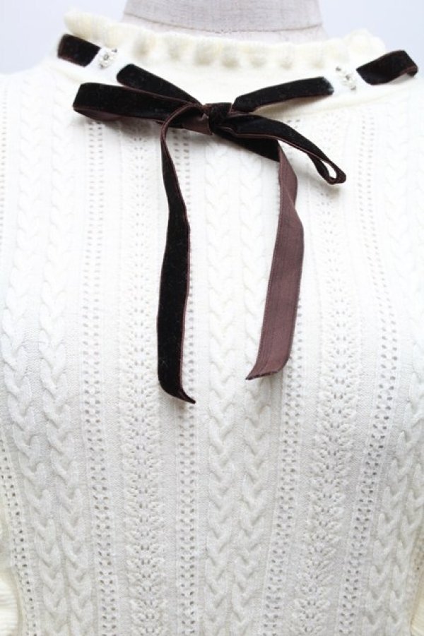 画像3: axes femme / フリルニットプルオーバー  オフ S-25-12-17-017-AX-TO-AS-ZS (3)