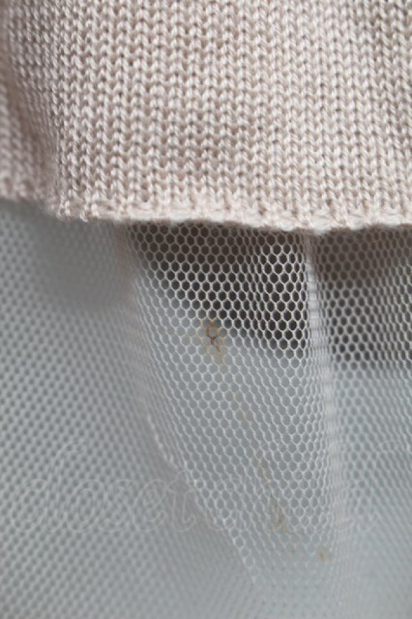 画像3: axes femme / 裾チュールニットトップス  ピンク S-25-12-17-019-AX-TO-HR-ZS (3)