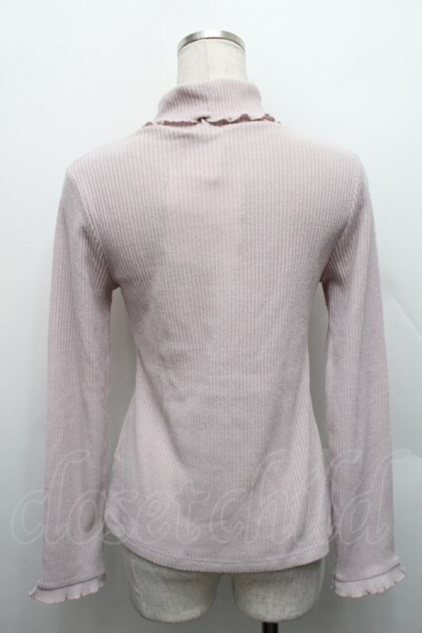 画像2: axes femme / パール付きハイネックニット  ピンク S-25-12-17-020-AX-TO-HR-ZS (2)