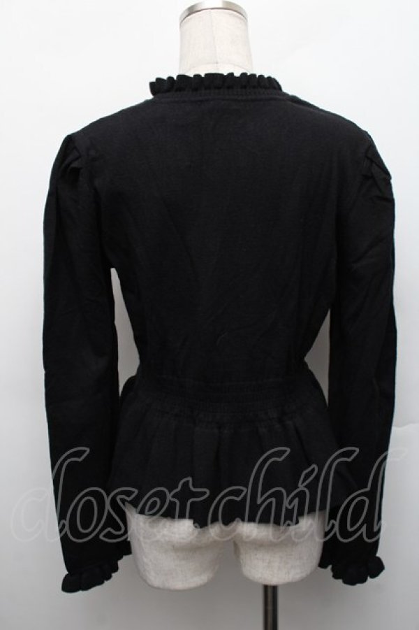 画像2: axes femme / カメオ付ペプラムニット  黒 S-25-12-17-026-AX-TO-HR-ZS (2)