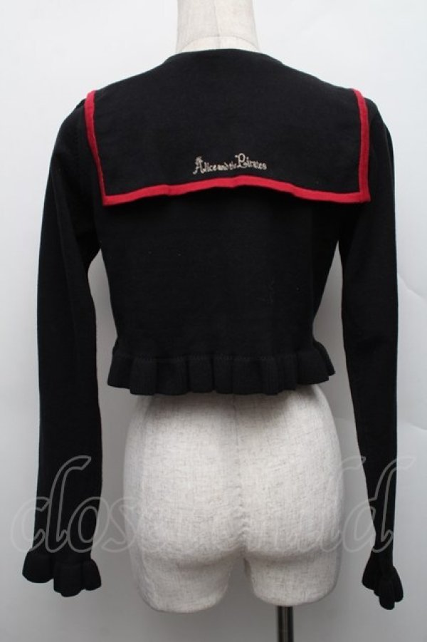 画像2: ALICE and the PIRATES / セーラーカラーボレロ  黒ｘ赤 S-25-12-17-027-PA-TO-HR-ZS (2)