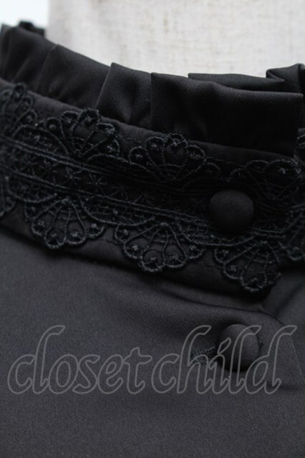 画像5: Sheglit / スタンドカラーリボンジャボブラウス M 黒 S-25-12-17-028-EL-BL-HR-ZS (5)