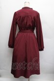 画像2: axes femme / フラワー刺繍連釦ワンピース  ワイン S-25-12-17-030-AX-OP-HR-ZS (2)