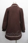 画像2: axes femme / 襟ローズ刺繍コート  ブラウン S-25-12-17-031-AX-CO-HR-ZS (2)