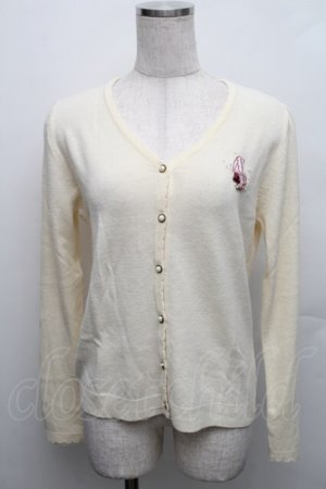 画像: axes femme / バタフライ刺繍カーディガン  キナリ S-25-12-18-001-AX-TO-HR-ZS