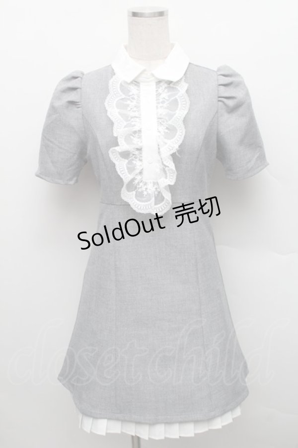 画像1: An MILLE / 裾プリーツミニワンピース  グレー S-25-12-18-035-EL-OP-HR-ZS (1)