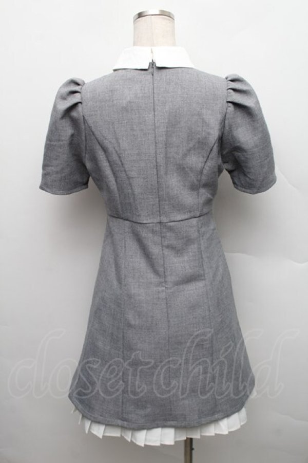 画像2: An MILLE / 裾プリーツミニワンピース  グレー S-25-12-18-035-EL-OP-HR-ZS (2)